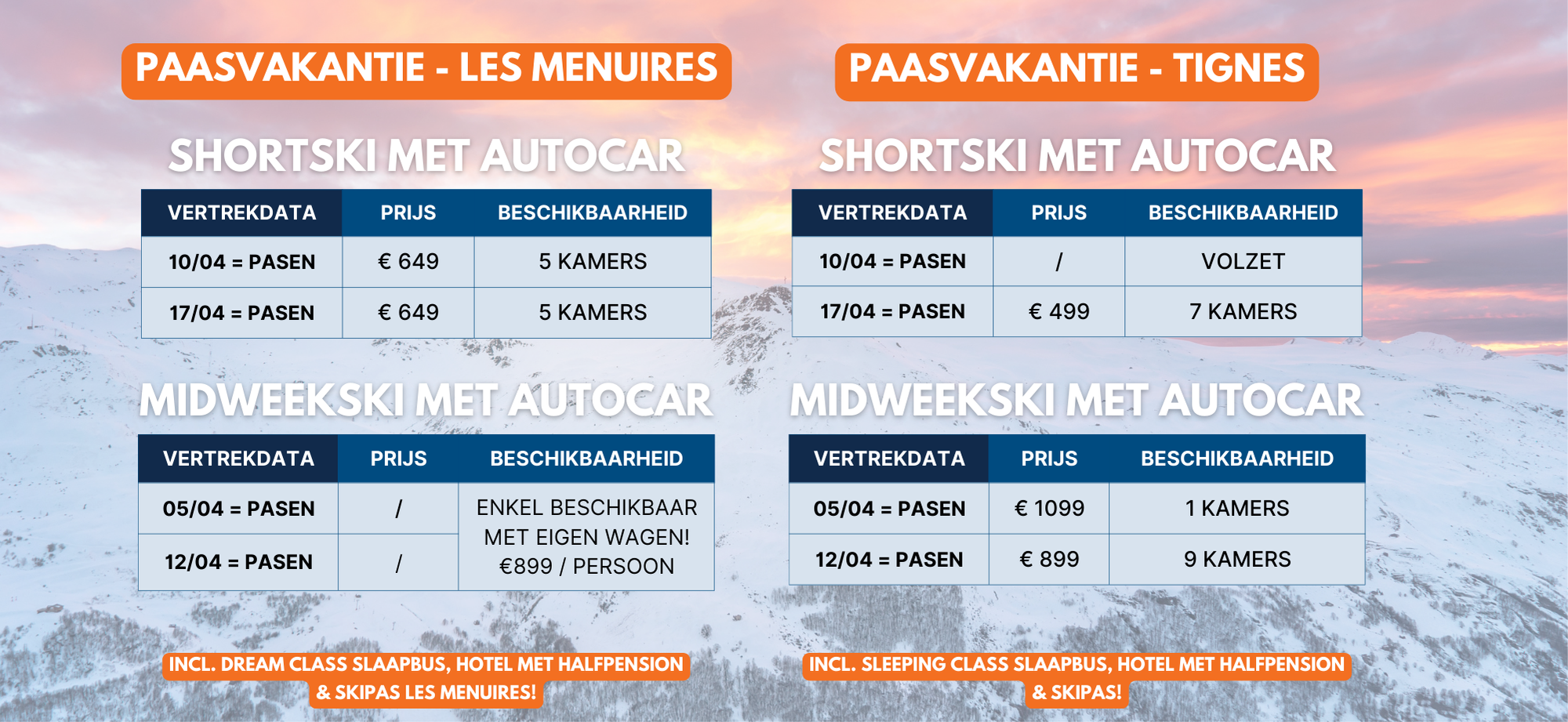 last minute paasvakantie wintersport deals